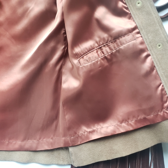 Vintage leather fringe western jacket, size small - Picture 3 of 9